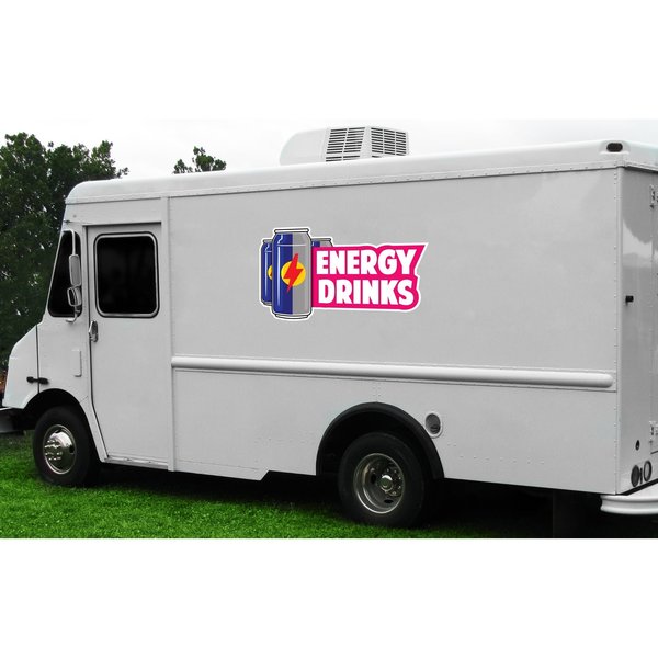 Signmission Safety Sign, 9 in Height, Vinyl, 6 in Length, Energy Drinks, D-DC-12-Energy Drinks D-DC-12-Energy Drinks